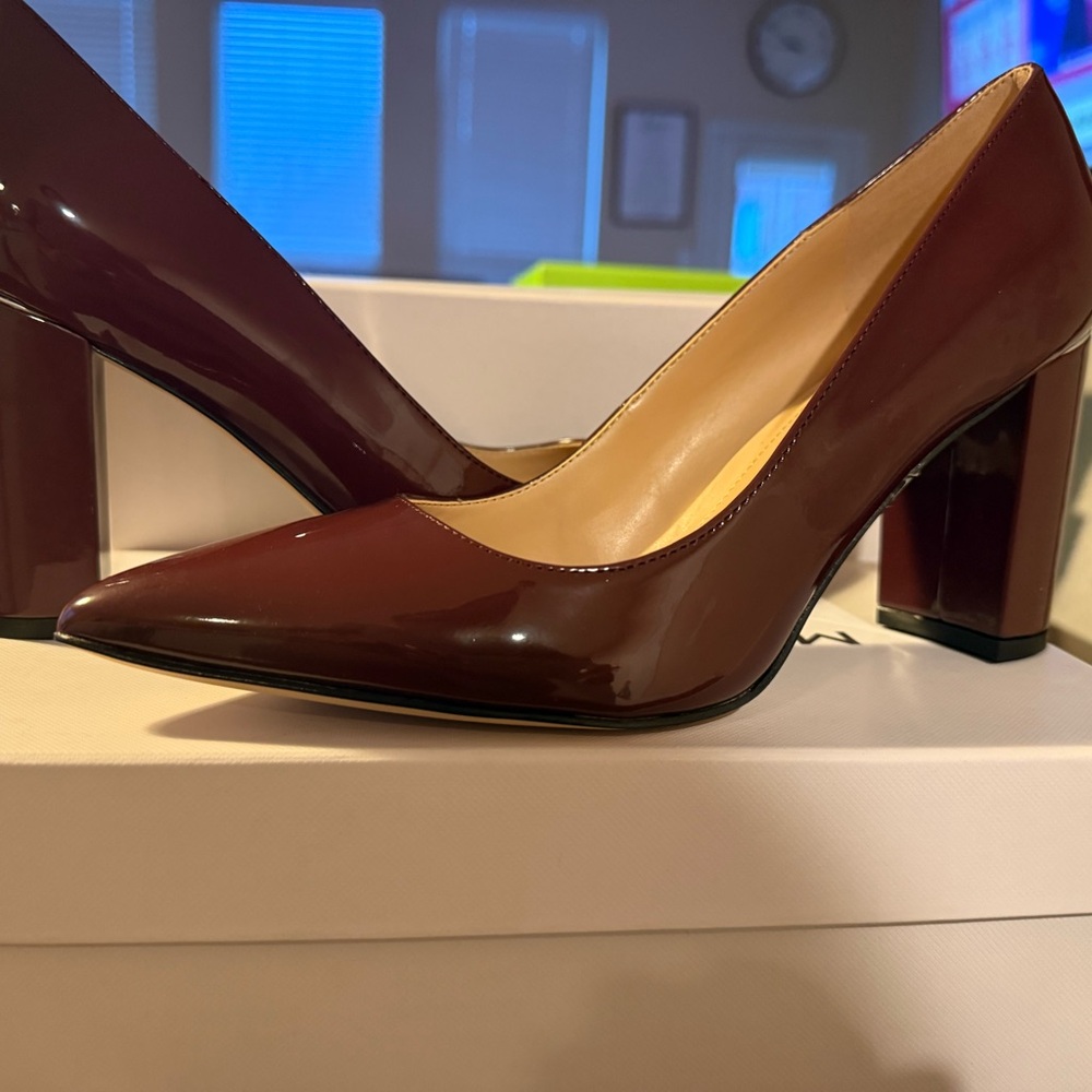 Marc Fisher Burgundy Patent Heels